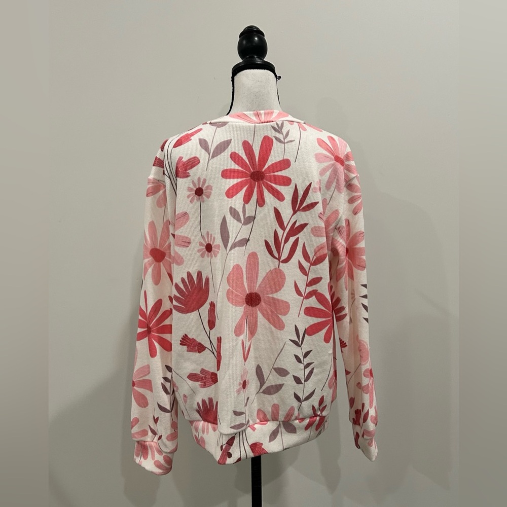 Floral Ribbed Cardigan - Picture 3 of 3